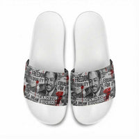 Langston Hughes Slide Sandals Urban Brick Wall Design with Protest Art and Poetry Powerful Quotes - Wonder Print Shop
