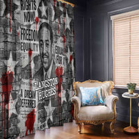 Langston Hughes Window Curtain Urban Brick Wall Design with Protest Art and Poetry Powerful Quotes - Wonder Print Shop
