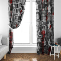 Langston Hughes Window Curtain Urban Brick Wall Design with Protest Art and Poetry Powerful Quotes - Wonder Print Shop