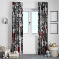 Langston Hughes Window Curtain Urban Brick Wall Design with Protest Art and Poetry Powerful Quotes - Wonder Print Shop