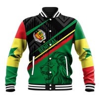 Custom Senegal Baseball Jacket Lion Graphic, National Flag, Fiery Soccer Ball - Bold African Pride Design - Wonder Print Shop