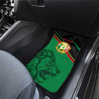 Custom Senegal Car Mats Lion Graphic, National Flag, Fiery Soccer Ball - Bold African Pride Design - Wonder Print Shop