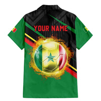 Custom Senegal Family Matching Mermaid Dress and Hawaiian Shirt Lion Graphic, National Flag, Fiery Soccer Ball - Bold African Pride Design - Wonder Print Shop