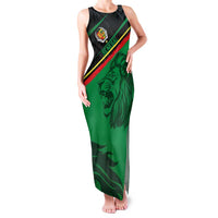 Custom Senegal Family Matching Tank Maxi Dress and Hawaiian Shirt Lion Graphic, National Flag, Fiery Soccer Ball - Bold African Pride Design - Wonder Print Shop