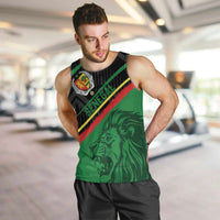 Custom Senegal Men Tank Top Lion Graphic, National Flag, Fiery Soccer Ball - Bold African Pride Design - Wonder Print Shop
