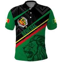 Custom Senegal Polo Shirt Lion Graphic, National Flag, Fiery Soccer Ball - Bold African Pride Design - Wonder Print Shop