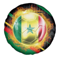 Custom Senegal Spare Tire Cover Lion Graphic, National Flag, Fiery Soccer Ball - Bold African Pride Design - Wonder Print Shop