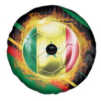 Custom Senegal Spare Tire Cover Lion Graphic, National Flag, Fiery Soccer Ball - Bold African Pride Design - Wonder Print Shop