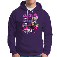 Breast Cancer Awareness Hoodie Cancer You Picked The Strong Girl - Wonder Print Shop