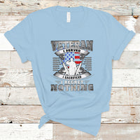 Veteran T Shirt I Served I Sacrificed I Reget Nothing - Wonder Print Shop