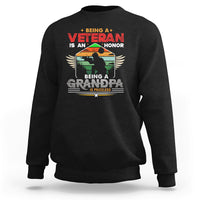 Veteran Grandpa Sweatshirt Being a Veteran Is an Honor Being a Grandpa is Priceless - Wonder Print Shop