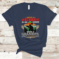 Veteran Grandpa T Shirt Being a Veteran Is an Honor Being a Grandpa is Priceless - Wonder Print Shop
