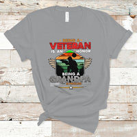 Veteran Grandpa T Shirt Being a Veteran Is an Honor Being a Grandpa is Priceless - Wonder Print Shop