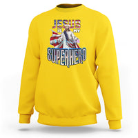 Christian Sweatshirt Jesus Is My Superhero - Wonder Print Shop