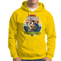 Funny Christian Hoodie I Love Jesus And Dinosaur - Wonder Print Shop