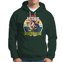 Funny Christian Hoodie I Love Jesus And Dinosaur - Wonder Print Shop