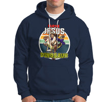 Funny Christian Hoodie I Love Jesus And Dinosaur - Wonder Print Shop