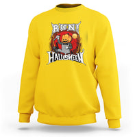 Pumpkin Head Sweatshirt Run! Halloween - Wonder Print Shop