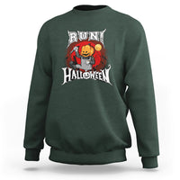 Pumpkin Head Sweatshirt Run! Halloween - Wonder Print Shop