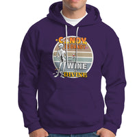 Vintage Skeleton Hoodie Candy is Dandy But Wine is Divine - Wonder Print Shop