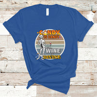 Vintage Skeleton T Shirt Candy is Dandy But Wine is Divine - Wonder Print Shop