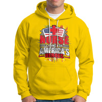 Nurse Hoodie Caring For American Heroes - Wonder Print Shop
