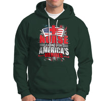 Nurse Hoodie Caring For American Heroes - Wonder Print Shop