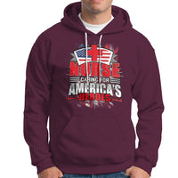 Nurse Hoodie Caring For American Heroes - Wonder Print Shop