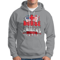 Nurse Hoodie Caring For American Heroes - Wonder Print Shop