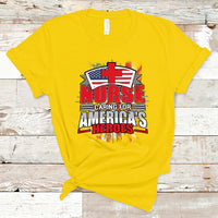 Nurse T Shirt Caring For American Heroes - Wonder Print Shop