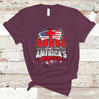 Nurse T Shirt Caring For American Heroes - Wonder Print Shop