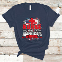 Nurse T Shirt Caring For American Heroes - Wonder Print Shop