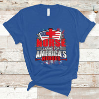 Nurse T Shirt Caring For American Heroes - Wonder Print Shop