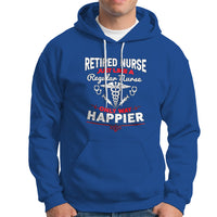 Retired Nurse Hoodie Just Like A Regular Nurse Only Way Happier - Wonder Print Shop