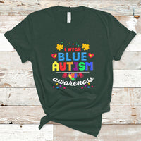 I Wear Blue Autism Awareness T Shirt - Wonder Print Shop