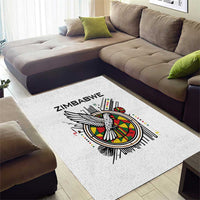 Spirit of Zimbabwe Area Rug Tribal Patterns, Flag Colors and Symbol of Peace