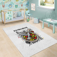 Spirit of Zimbabwe Area Rug Tribal Patterns, Flag Colors and Symbol of Peace