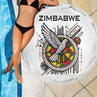 Spirit of Zimbabwe Beach Blanket Tribal Patterns, Flag Colors and Symbol of Peace