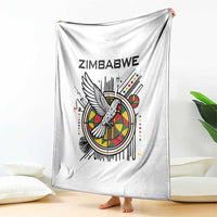 Spirit of Zimbabwe Blanket Tribal Patterns, Flag Colors and Symbol of Peace