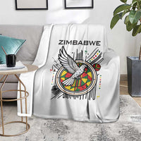 Spirit of Zimbabwe Blanket Tribal Patterns, Flag Colors and Symbol of Peace