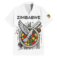 Spirit of Zimbabwe Family Matching Mermaid Dress and Hawaiian Shirt Tribal Patterns, Flag Colors and Symbol of Peace