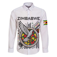 Spirit of Zimbabwe Family Matching Tank Maxi Dress and Hawaiian Shirt Tribal Patterns, Flag Colors and Symbol of Peace