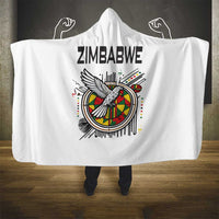 Spirit of Zimbabwe Hooded Blanket Tribal Patterns, Flag Colors and Symbol of Peace
