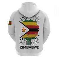 Spirit of Zimbabwe Hoodie Tribal Patterns, Flag Colors and Symbol of Peace