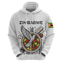 Spirit of Zimbabwe Hoodie Tribal Patterns, Flag Colors and Symbol of Peace