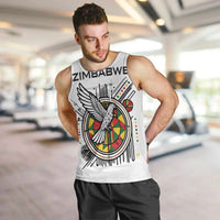 Spirit of Zimbabwe Men Tank Top Tribal Patterns, Flag Colors and Symbol of Peace