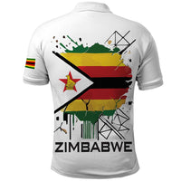 Spirit of Zimbabwe Polo Shirt Tribal Patterns, Flag Colors and Symbol of Peace