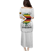 Spirit of Zimbabwe Puletasi Tribal Patterns, Flag Colors and Symbol of Peace
