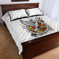 Spirit of Zimbabwe Quilt Bed Set Tribal Patterns, Flag Colors and Symbol of Peace