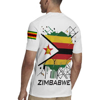 Spirit of Zimbabwe Rugby Jersey Tribal Patterns, Flag Colors and Symbol of Peace